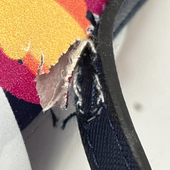 Macy’s Stripes & Floral Pattern Vinyl Tote - Picture 5 of 7